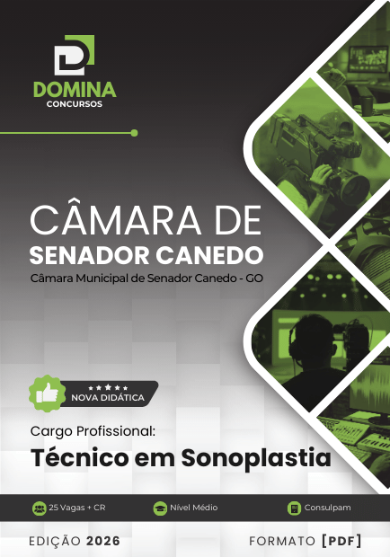 Apostila Técnico em Sonoplastia Câmara Senador Canedo GO 2026 2 Apostila Técnico em Sonoplastia Câmara Senador Canedo GO 2026