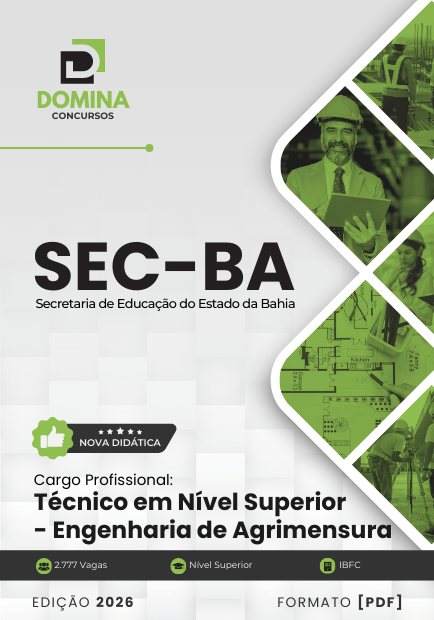 Apostila Técnico Nível Superior Engenharia de Agrimensura SEC BA 2026 1 Apostila Técnico Nível Superior Engenharia de Agrimensura SEC BA 2026