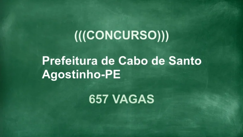concurso prefeitura de cabo de santo agostinho