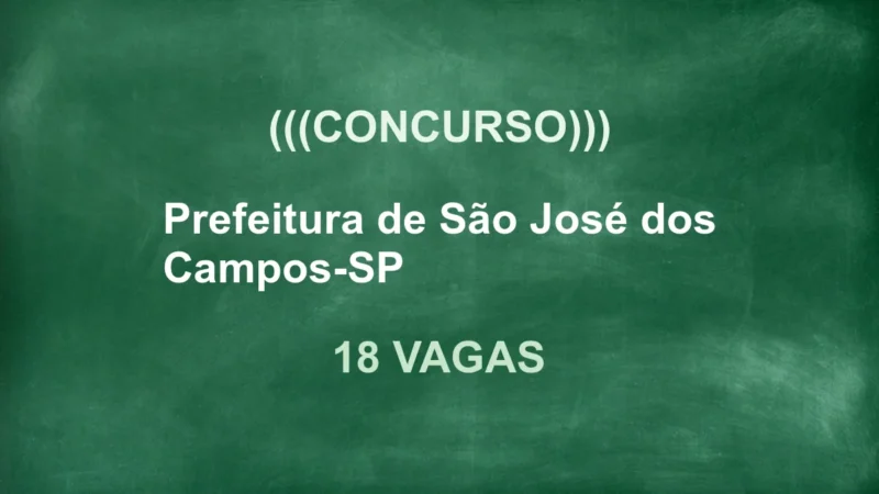 Concurso SJC 2026: Professor: Confira edital provas e inscrições! 6 concurso sjc