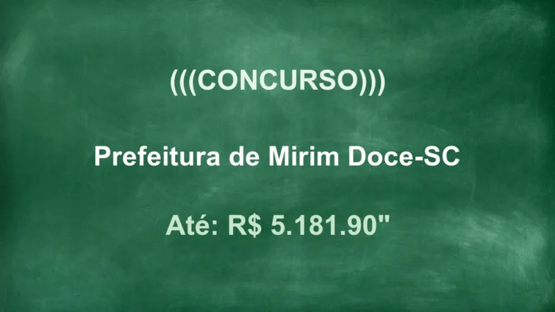 Prefeitura de Mirim Doce: Tudo sobre as vagas e retificações! 9 featured 53