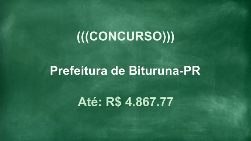 Concurso Prefeitura Bituruna - PR: 9 Vagas e Salários até R$ 4,8K! 2 featured 60