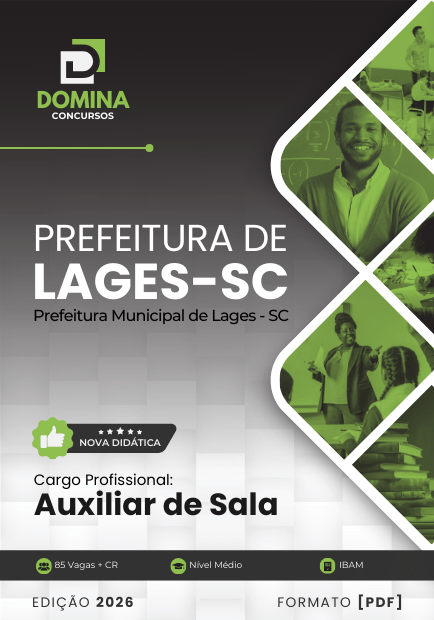 Apostila Auxiliar de Sala Lages SC 2026 1 Apostila Auxiliar de Sala Lages SC 2026