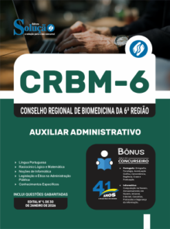 Apostila CRBM-6 2026 - Auxiliar Administrativo 5 Apostila CRBM-6 2026 - Auxiliar Administrativo