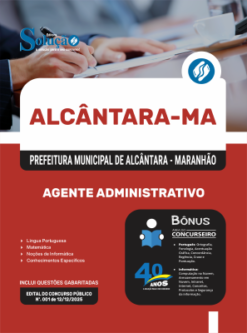 Apostila Prefeitura de Alcântara-MA 2026 - Agente Administrativo