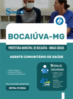 Apostila Prefeitura de Bocaiúva-MG 2026 - Agente Comunitário de Saúde