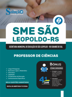Apostila Prefeitura de São Leopoldo - RS 2026 - Professor de Ciências 5 Apostila Prefeitura de São Leopoldo - RS 2026 - Professor de Ciências