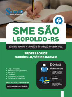 Apostila Prefeitura de São Leopoldo - RS 2026 - Professor de Currículo/Séries Iniciais