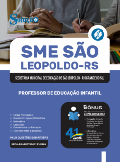 Apostila Prefeitura de São Leopoldo - RS 2026 - Professor de Educação Infantil 5 Apostila Prefeitura de São Leopoldo - RS 2026 - Professor de Educação Infantil