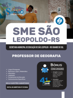 Apostila Prefeitura de São Leopoldo - RS 2026 - Professor de Geografia