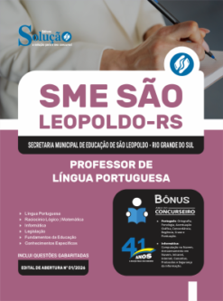 Apostila Prefeitura de São Leopoldo - RS 2026 - Professor de Língua Portuguesa