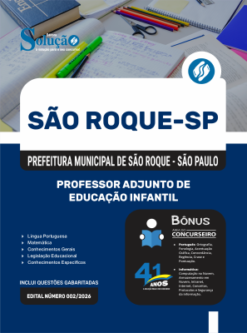 Apostila Prefeitura de São Roque - SP 2026 - Professor Adjunto de Educação Infantil