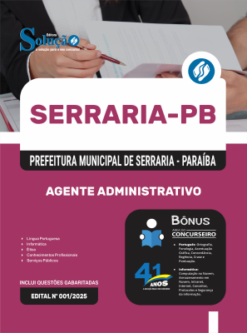 Apostila Prefeitura de Serraria-PB 2026 - Agente Administrativo 5 Apostila Prefeitura de Serraria-PB 2026 - Agente Administrativo