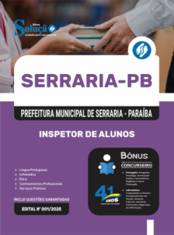 Apostila Prefeitura de Serraria-PB 2026 - Inspetor de Alunos