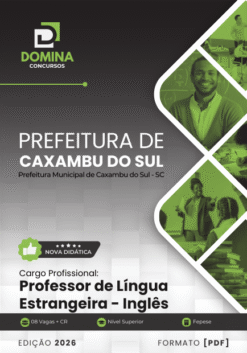 Apostila Professor de Língua Inglês Caxambu do Sul SC 2026