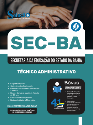 Apostila SEC-BA 2026 - Técnico Administrativo em Nível Médio 3 Apostila SEC-BA 2026 - Técnico Administrativo em Nível Médio