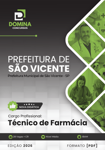 Apostila Técnico de Farmácia São Vicente SP 2026 1 Apostila Técnico de Farmácia São Vicente SP 2026