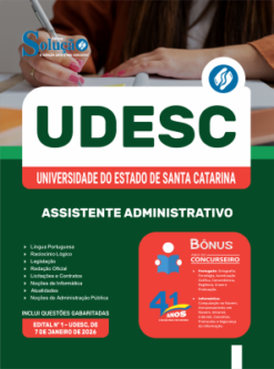 Apostila UDESC 2026 - Técnico Universitário de Suporte - Assistente Administrativo 5 Apostila UDESC 2026 - Técnico Universitário de Suporte - Assistente Administrativo