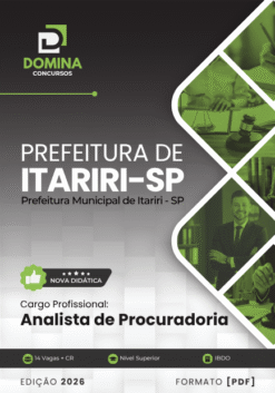 Analista de Procuradoria Itariri SP | Apostila 2026