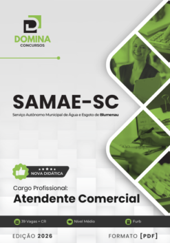 Apostila Atendente Comercial SAMAE Blumenau SC 2026