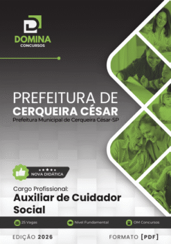 Apostila Auxiliar de Cuidador Social Cerqueira César SP 2026