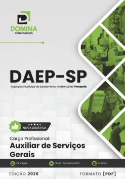Apostila Auxiliar de Serviços Gerais DAEP Penápolis SP 2026