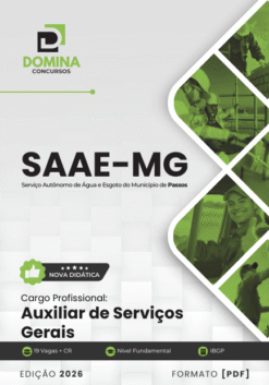 Apostila Auxiliar de Serviços Gerais SAAE Passos MG 2026