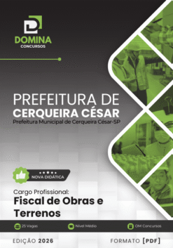 Apostila Fiscal de Obras e Terrenos Cerqueira César SP 2026