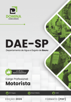 Apostila Motorista DAE Bauru SP 2026
