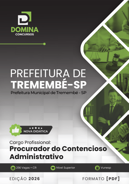 Apostila Procurador do Contencioso Administrativo Tremembé SP 2026 1 Apostila Procurador do Contencioso Administrativo Tremembé SP 2026
