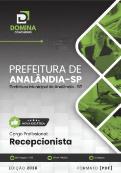 Apostila Recepcionista Analândia SP 2026