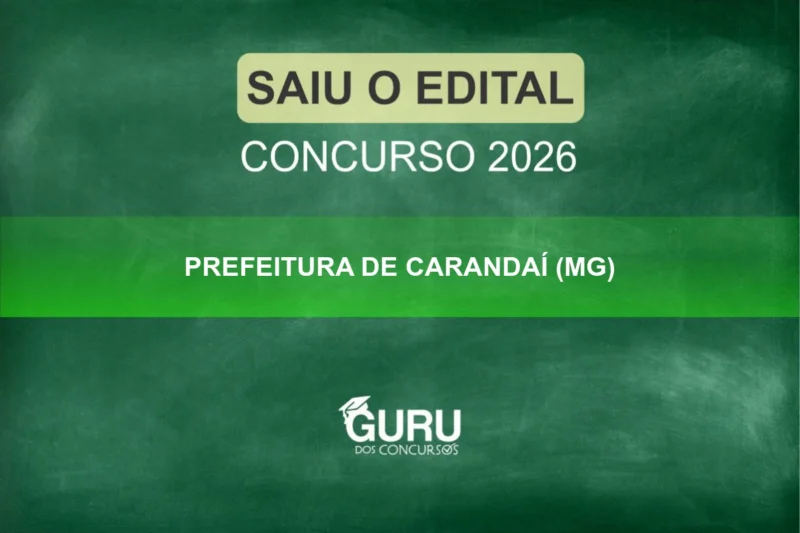 concurso prefeitura de carandai mg