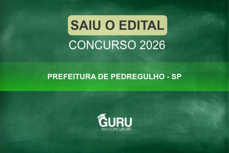 Concurso Pedregulho (SP): Salários de até R$ 13 mil! Veja!