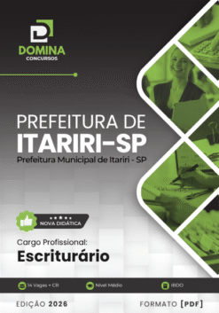 Escriturário Itariri SP | Apostila 2026