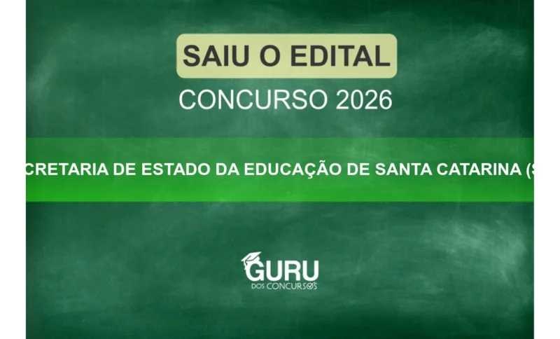 Concurso SED SC: 10 Mil Vagas e Salários de até R$ 11 Mil! Edital!