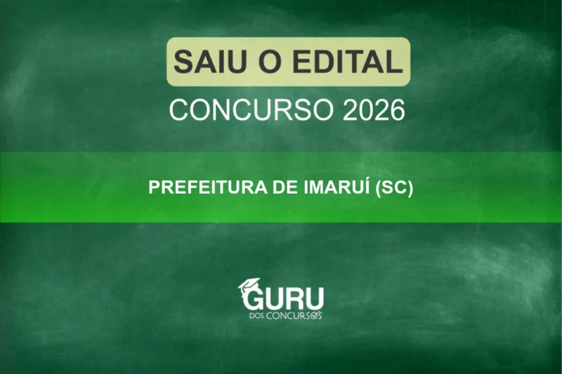 Imaruí (SC): Concurso Aberto! Salários de R$ 3.242 para Nível Médio