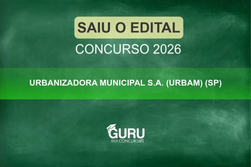 Concurso URBAM: 5 Vagas Fundamental/Médio! Até R$ 2.516,59!