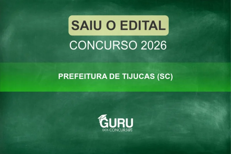 Concurso Tijucas (SC): Edital publicado! Salários de R$ 5,3 mil!