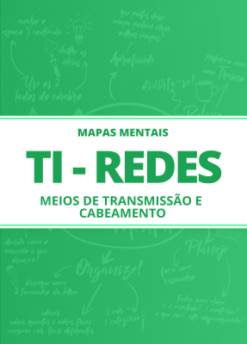 Mapas Mentais: TI (Redes) - Meios de Transmissão e Cabeamento para Concursos (PDF)