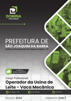 Apostila Operador da Usina de Leite São Joaquim da Barra SP 2026