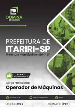 Operador de Máquinas Itariri SP | Apostila 2026