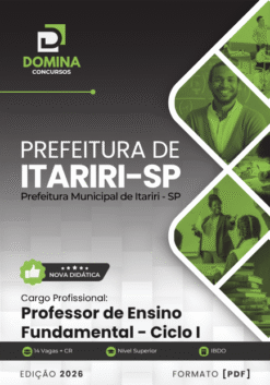 Professor de Ensino Fundamental Itariri SP | Apostila 2026