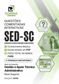 SED SC Área de Gestão e Apoio Administrativo FURB | 700 Questões Comentadas 2026