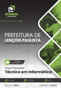 Apostila Lençóis Paulista SP 2026 Técnico em Informática