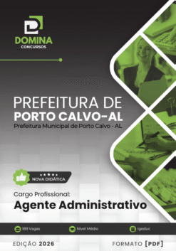 Agente Administrativo Porto Calvo AL | Apostila 2026