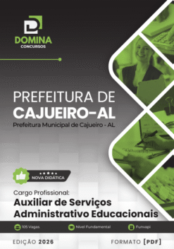 Auxiliar de Serviços Administrativos Educacionais Cajueiro AL | Apostila 2026