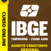 Curso Preparatório: IBGE - Temporário - Censo Agro - Agente Censitário Regional | Completo 2026