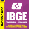 Curso Preparatório: IBGE - Temporário - Censo Agro - Analista Censitário - Conhecimentos Básicos | Completo 2026