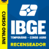 Curso Preparatório: IBGE - Temporário - Censo Agro - Recenseador | Completo 2026