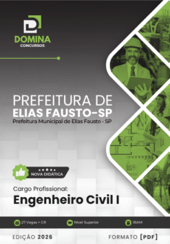 Engenheiro Civil Elias Fausto SP | Apostila 2026